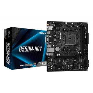 Asrock B550M-HDV AMD B550 2*DDR4 1*M.2 4*SataIII AM4 HDMI/VGA/DVI-D mATX