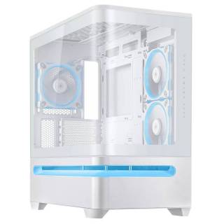 ASUS Prime AP202 White ARGB Mini Tower Vetro Temperato No-power mATX/Mini-ITX