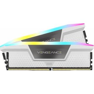 Corsair CMH32GX5M2B6400Z36W Vengeance RGB 32GB Kit 2x16GB DDR5 6400MHz CL36 Bianca  - Memorie RAM