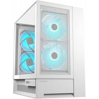 COUGAR OmnyX White Case Midi Tower Vetro Temperato No-Power ATX/mATX/Mini-ITX