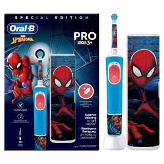 Oral-B Vitality Pro Kids Spiderman Spazzolino Elettrico Rotante-Oscillante con Testina Rotonda