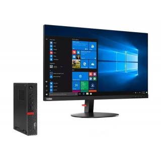 Lenovo ThinkCentre M920Q Intel Core i5-9400T 16GB Intel UHD Graphic 512GB Windows 11 Pro MAR + Monitor 22" HD - Refurbished Grade A