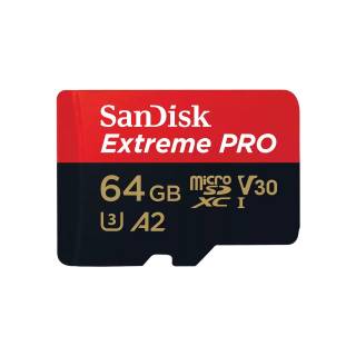 Sandisk Extreme Pro Scheda MicroSDXC 64GB + Adattatore