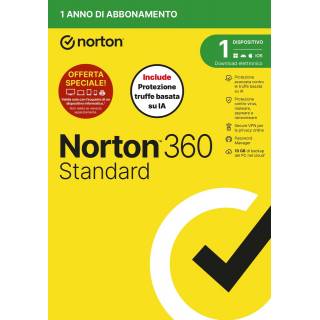 Norton 360 Standard 2026 | Antivirus per 1 Dispositivo Licenza di 1 Anno ATT