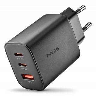 NGS Era 65W Caricabatterie da Parete 65W 2*USB-C/USB