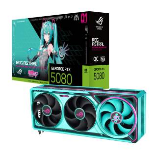 ASUS ROG Astral RTX 5080 Hatsune Miku Edition OC 16GB GDDR7 DLSS4 2*HDMI/3*DisplayPort PCi Ex 5.0 16x