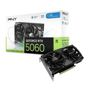 PNY GeForce RTX 5060 Overclocked Dual Fan 8GB GDDR7 DLSS4 1*HDMI/3*DisplayPort PCi Ex 5.0 16x
