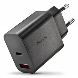 NGS ERA 30W BLACK Caricabatterie da Parete 30W USB/USB-C