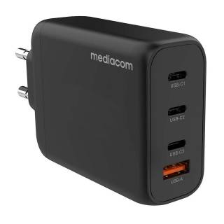 Mediacom Charger PD Caricabatterie da Parete 100W 3*USB-C/USB