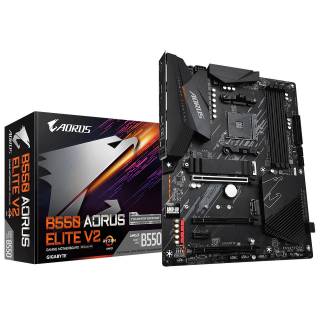 Gigabyte B550 Aorus Elite V2 AMD B550 4*DDR4 2*M.2 4*SataIII skAM4 HDMI/DP ATX - Refurbished Grade A